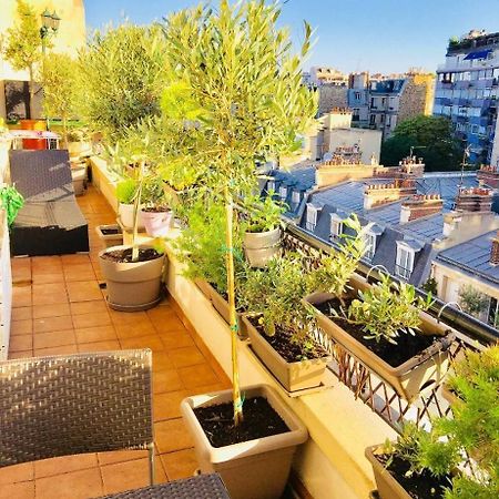 Appart Terrasse Vue Tour Eiffel Paris Eksteriør billede