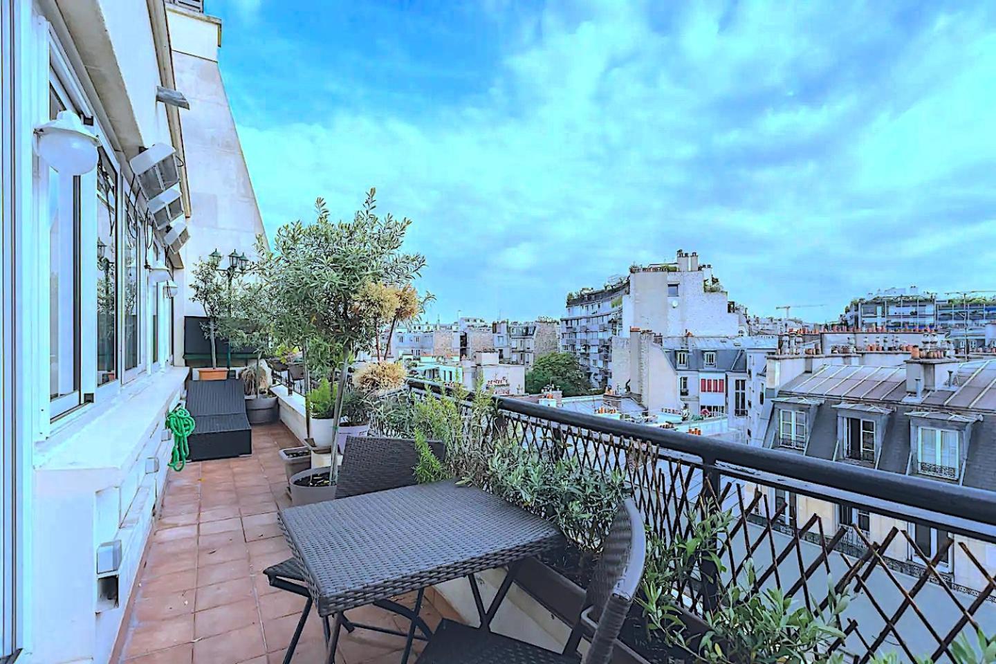 Appart Terrasse Vue Tour Eiffel Paris Eksteriør billede